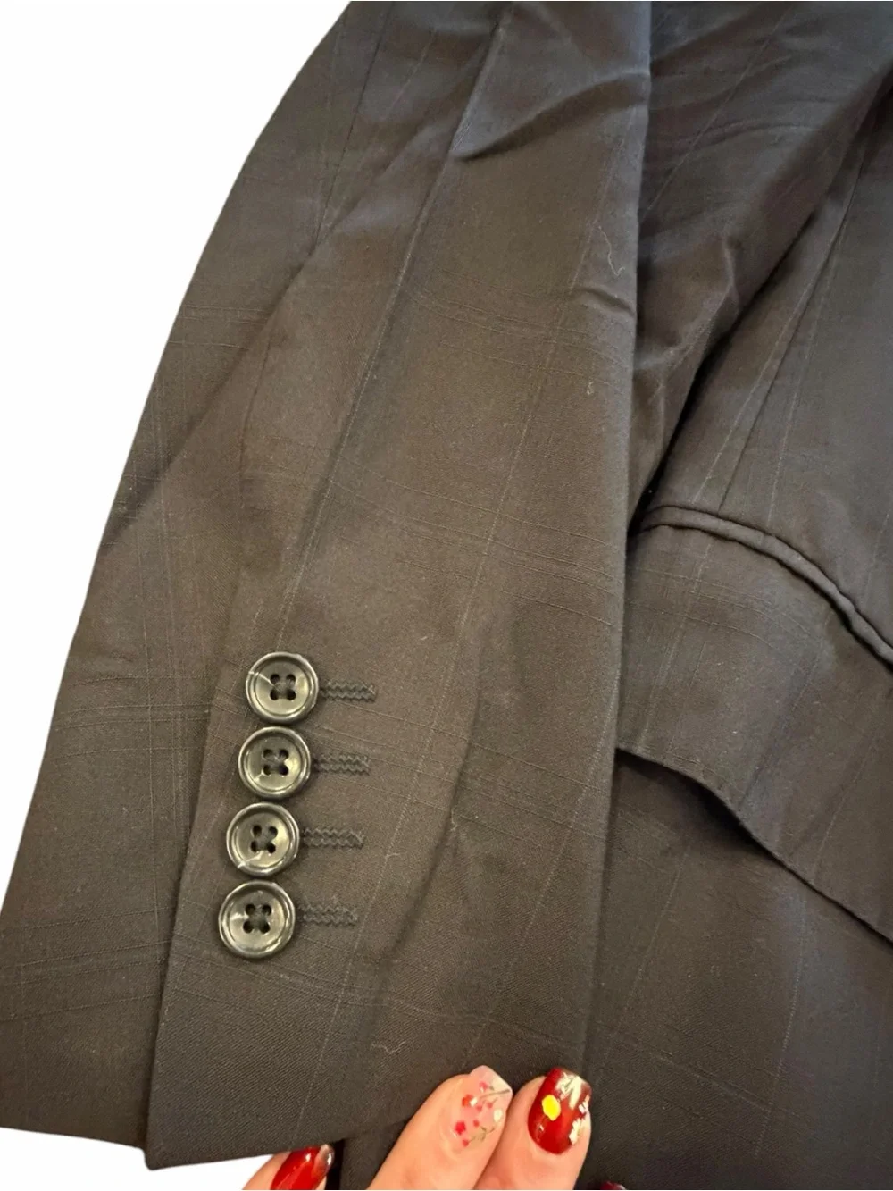 Baroni Couture Men's Black 2-Button Super 150's Wool Suit Jacket Blazer Size 42L